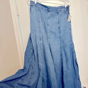 Free people denim skirt nwt